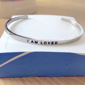 Beautiful “I am loved” silver bracelet